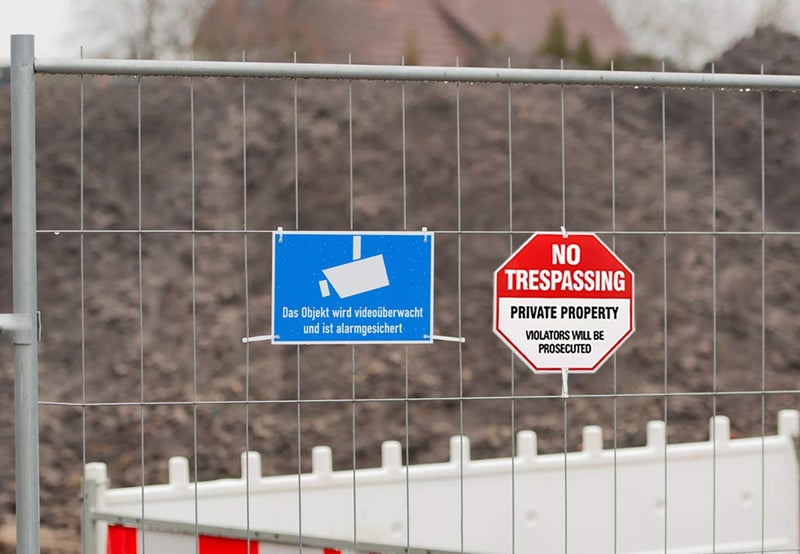 DXSIGN 2-Pack No Trespassing Private Property Signs, Aluminum Octagon 12x12 Inch - UV-Printed, Weatherproof & Durable, Perfect for Indoor & Outdoor Security Warning - Image 5